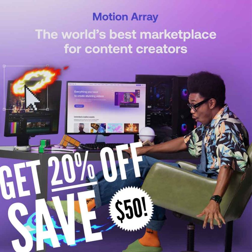 Motion Array discount code – Get 1 month free