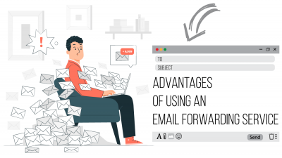 Illustration showing the advantages of using an email forwarding service