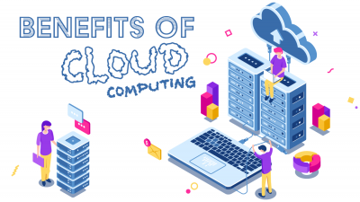 Illustation showing cloud computing in business