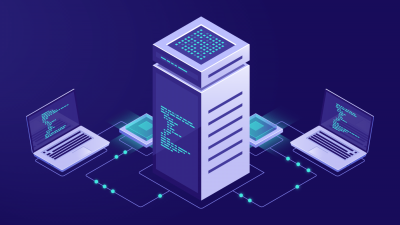 Illustration showing database backup and recovery from a central server