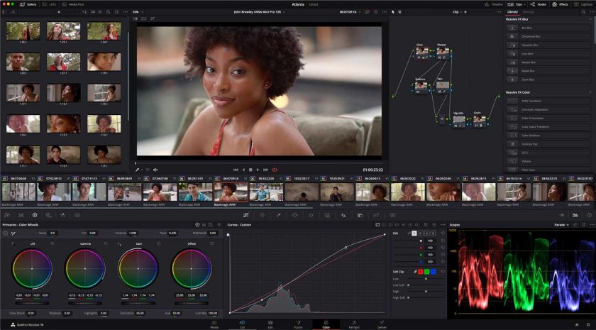 DaVinci Resolve is the best free video editing software for colour correction