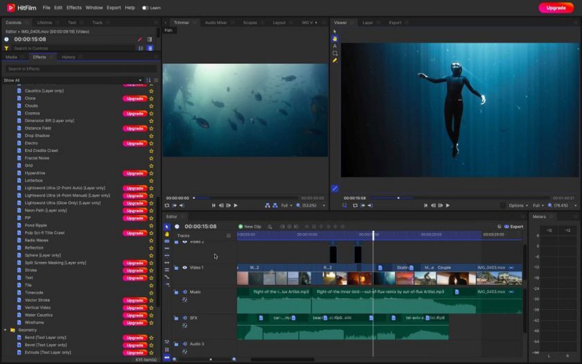 HitFilm video editing software effects