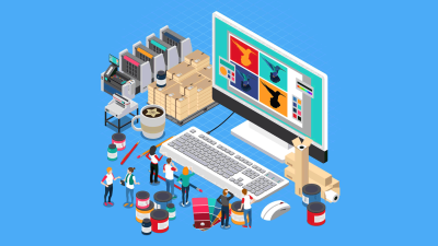Illustration showing an OEM printing supplier