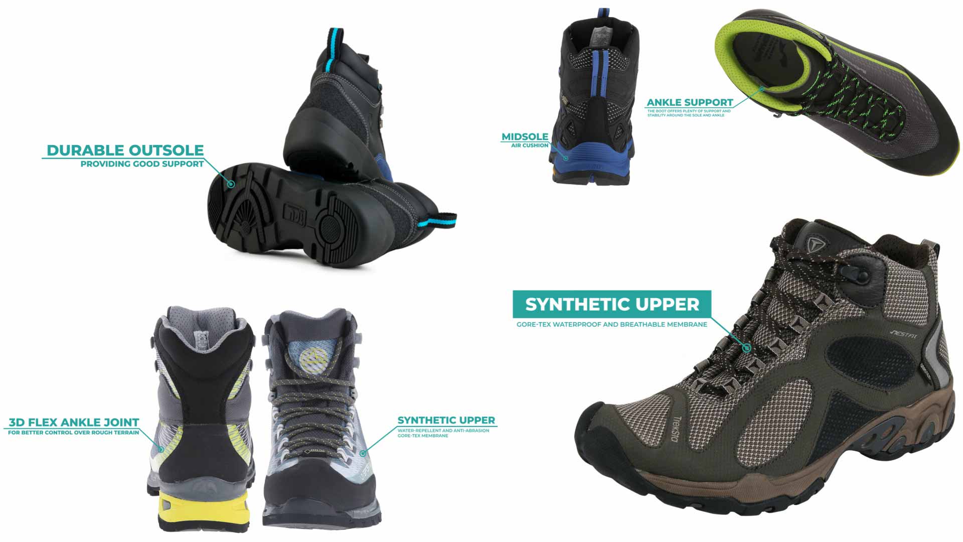 synthetic hiking boots