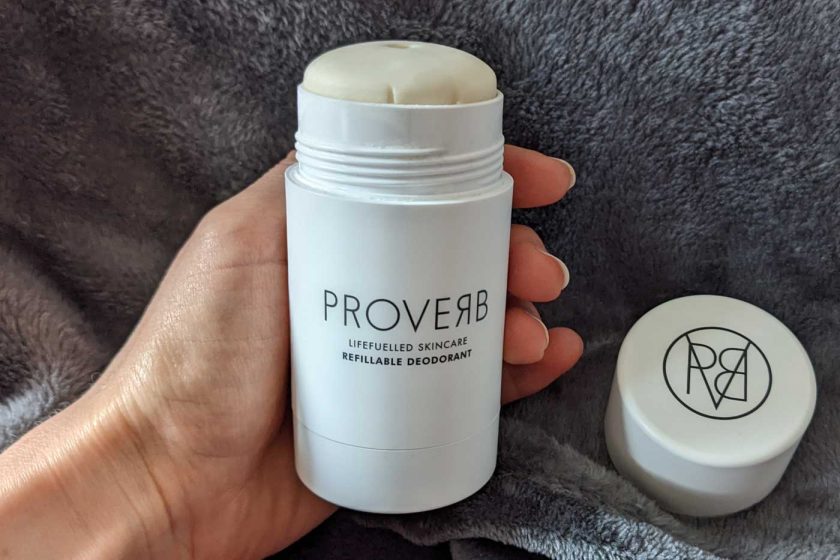 Proverb refillable natural deodorant performance