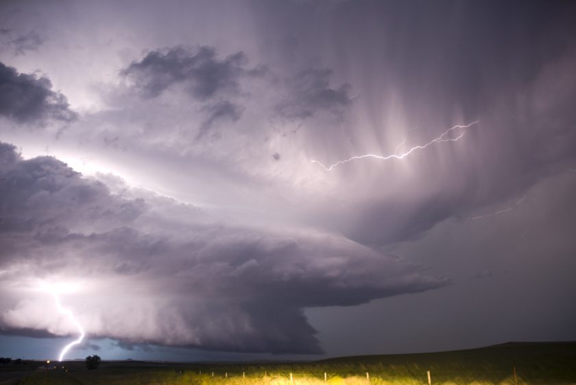 Lightning in South Dakota.