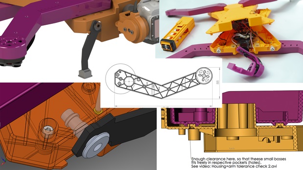 The AirDog features foldable arms so you can stuff it in your backpack. Photo from Helico.
