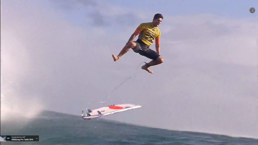 Gabriel Medina looking stoked. Screen grab from ASP footage.