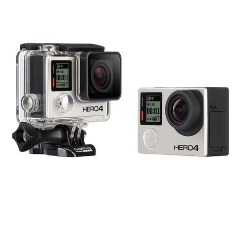 The GoPro Hero4 black in it's standard housing. Image from GoPro.