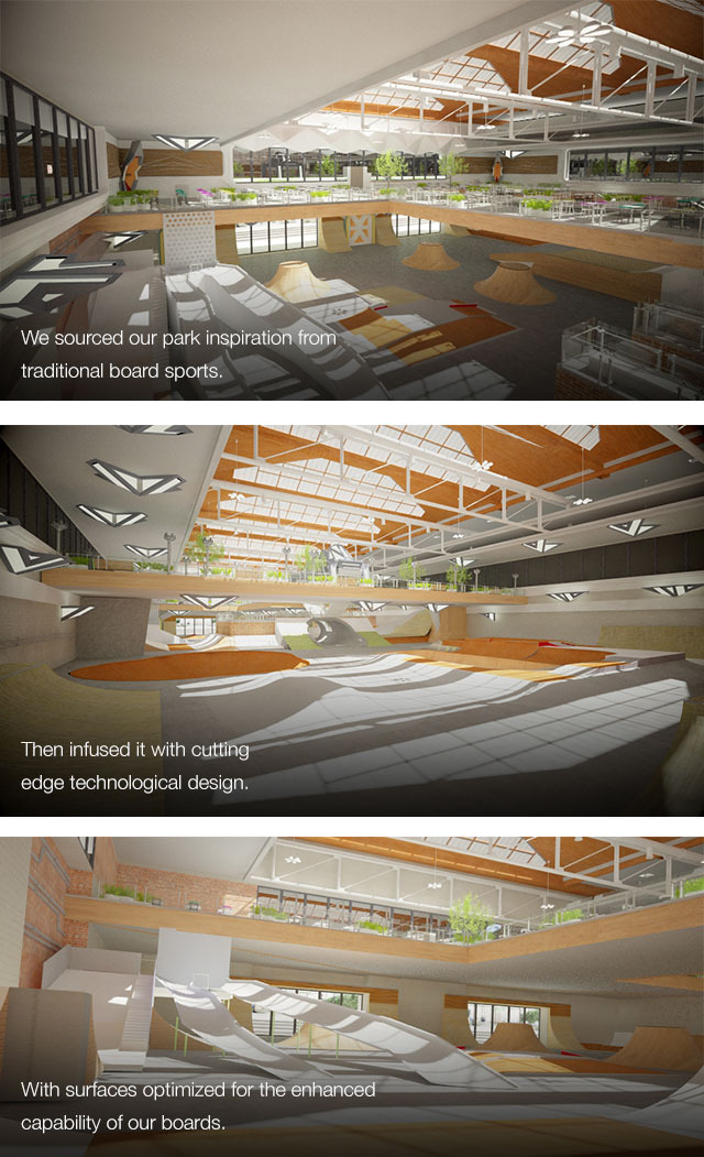 Hoverpark concept: hoverboards need a place to hover. Think of all the new tricks riders will be inventing?