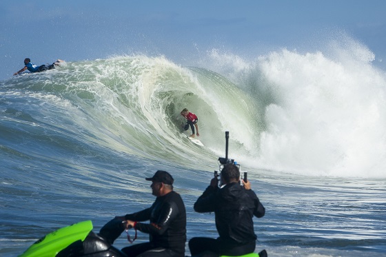 John John Florence at home in a French barrel at the Quik Pro 2014. Photo credit: ASP / Poullenot.