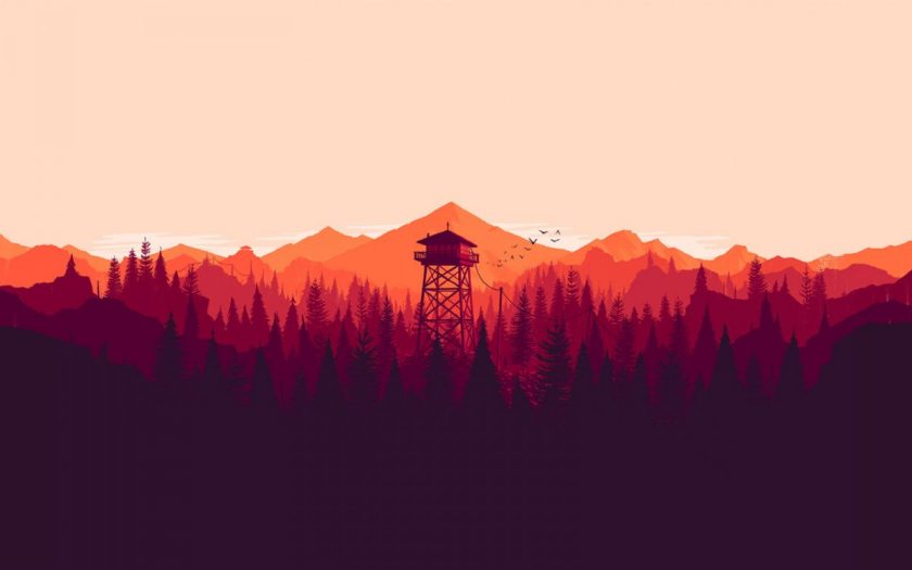 The wallpaper from Campo Santo's adventure game FireWatch. Stick it as your desktop wallpaper for a daily dose of desk adventure.