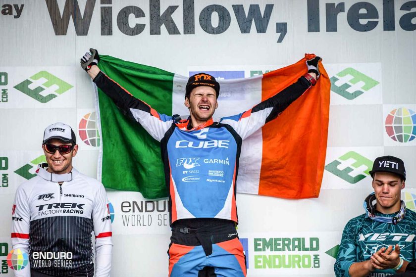 Greg taking the win at home. Photo from Enduro World Series/Matt Wragg (PinkBike).