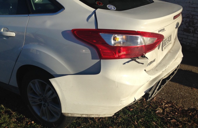 Although it doesn't look like much damage, a look underneath told a different story. Photo: iRacing.com