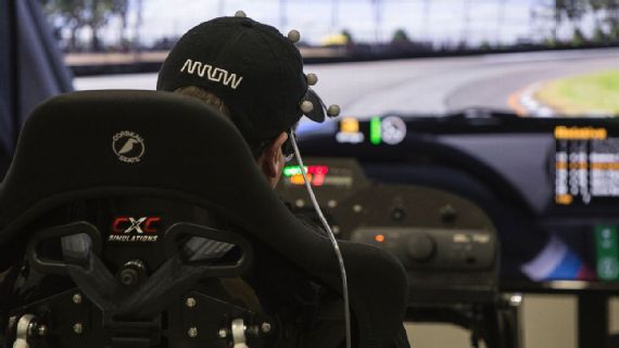 Sam Schmidt competes on the Watkins Glen short course in the iRacing.com Race of Champions. Photo: Courtesy Tim Considine Via ESPN