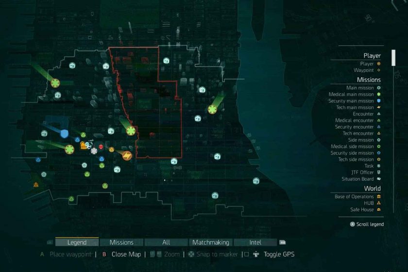 The Dark Zone map. Photo: Ubisoft