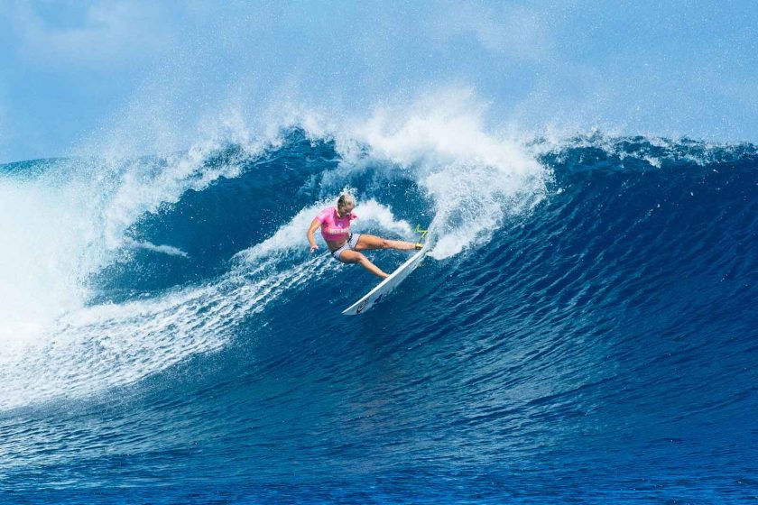 Bethany Hamilton placed equal third, reaching the Semifinals at Cloudbreak. Photo: WSL/Sloane