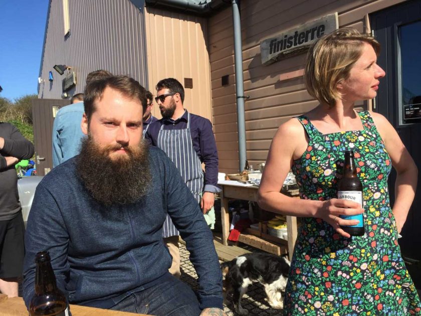 Finisterre Head of Design Todd with Debbie.