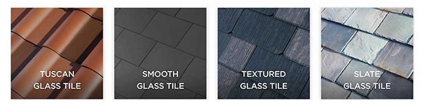 There are four styles that will be available: Textured Glass, Tuscan Glass, Slate Glass and Smooth Glass. Photo: Tesla