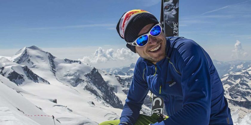 Aaron Durogati on Peaks Trilogy at Breithorn from Cervinia, Italy. Photo: Jonathan Griffith/ Red Bull Content Pool