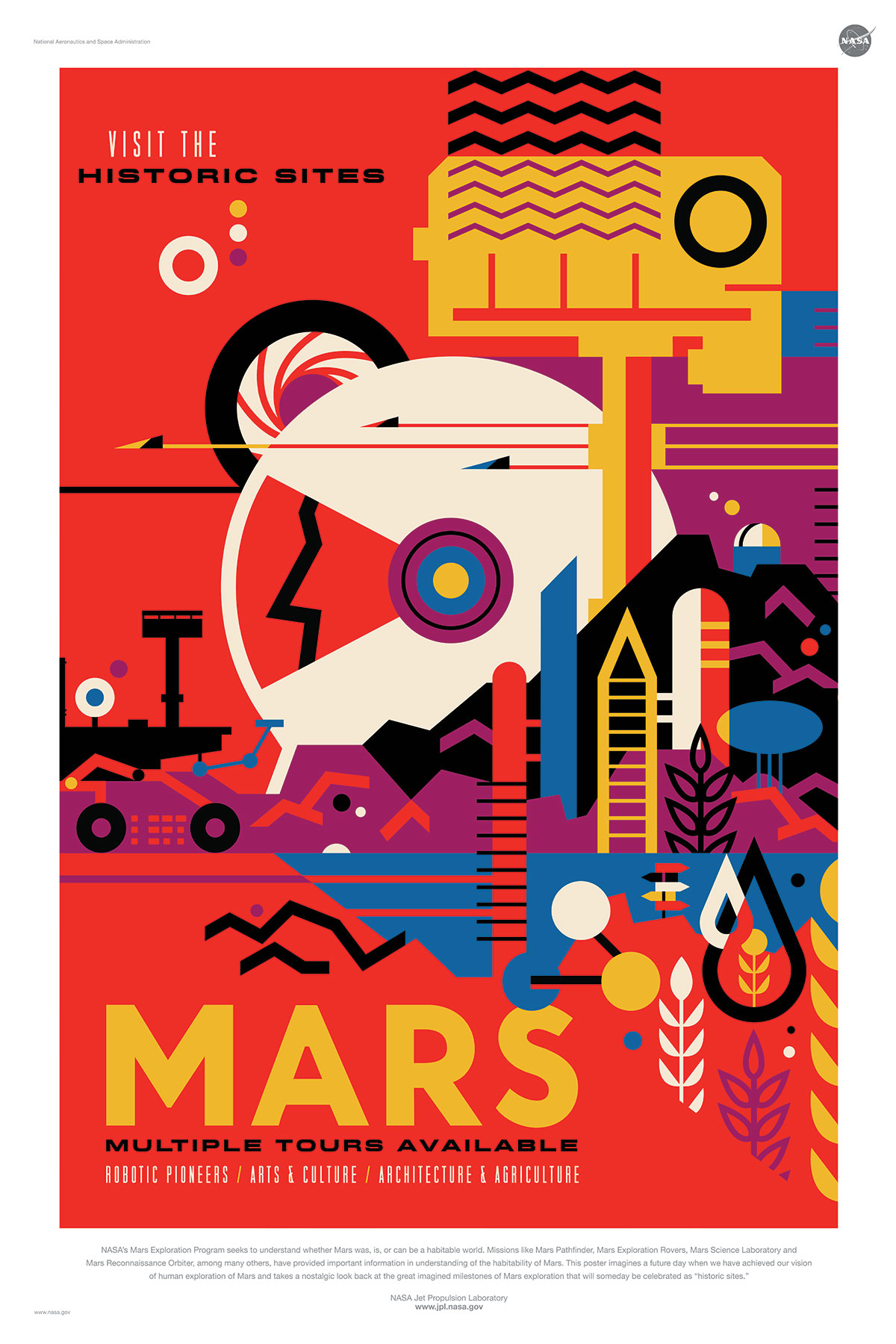 NASA poster promoting space travel to Mars