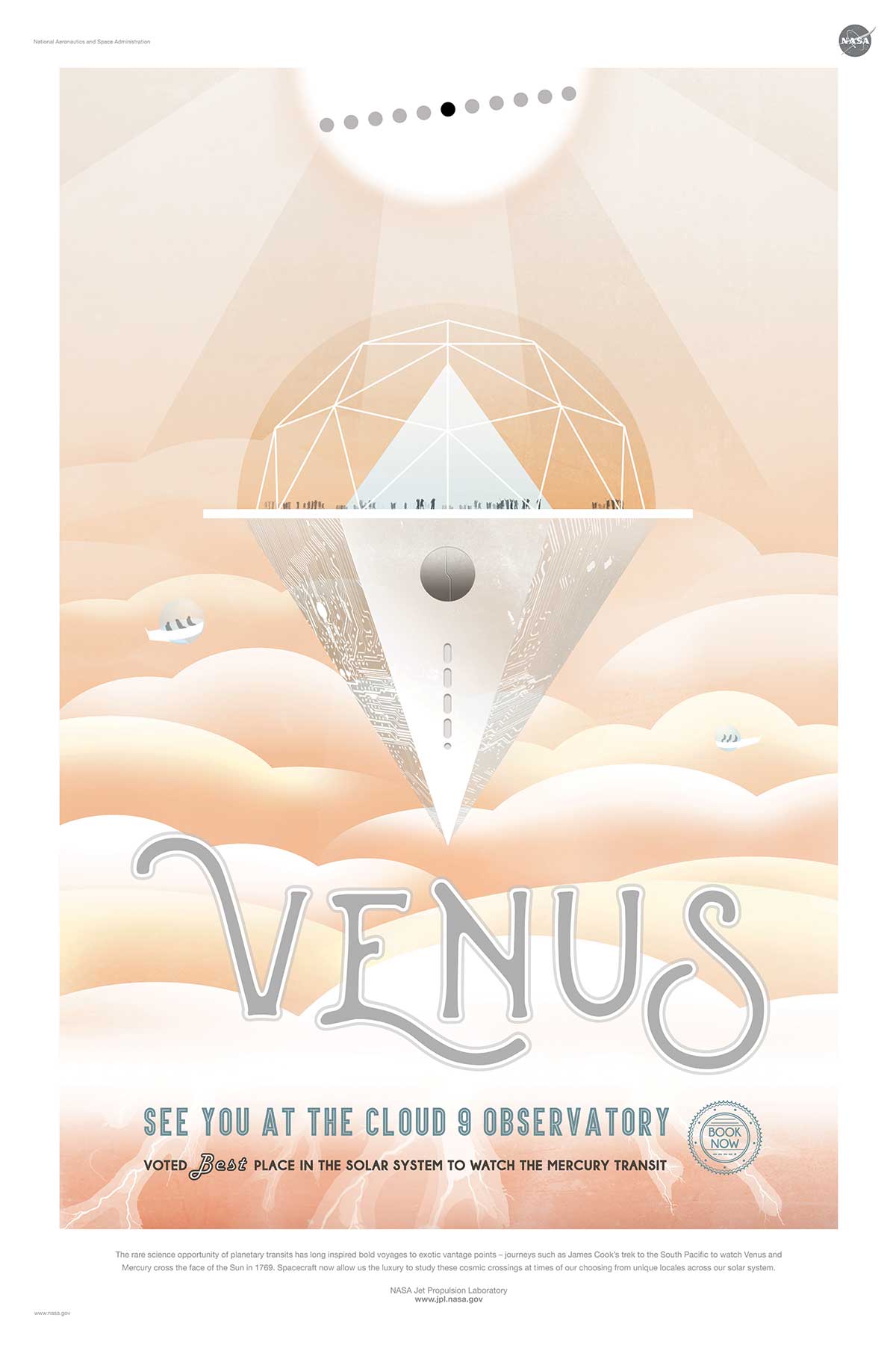 NASA poster promoting space travel to Venus