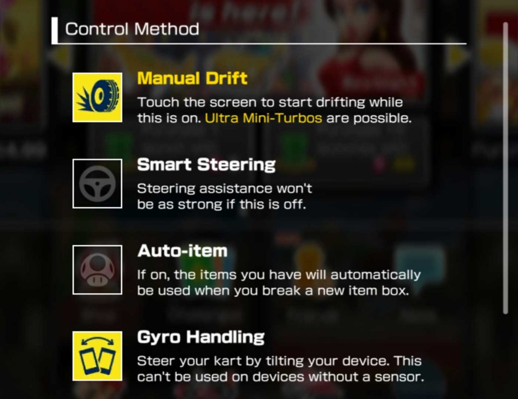 Mario Kart Tour guide Best control settings