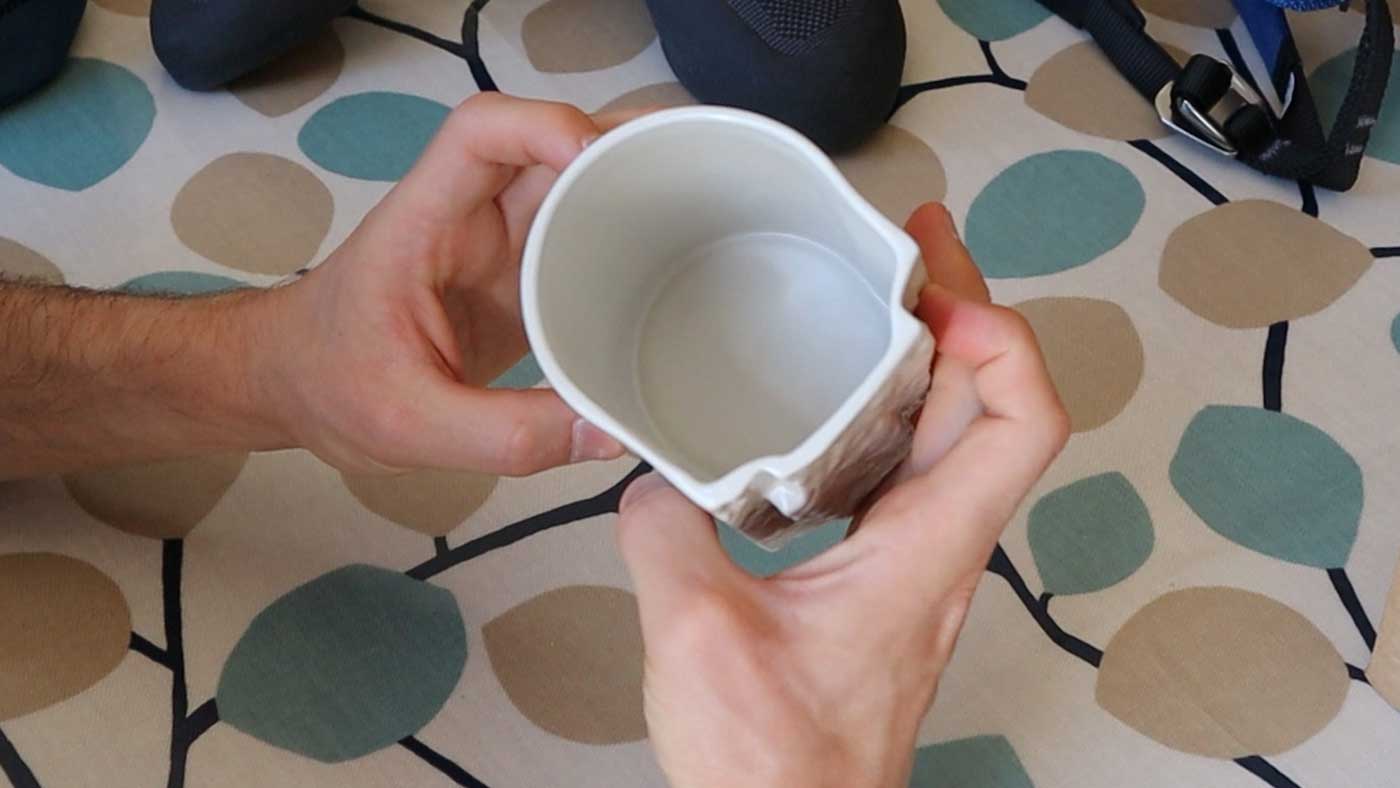 This Rock Climbers Pinch Hold Mug Is Nearly Impossible To Hold Onto