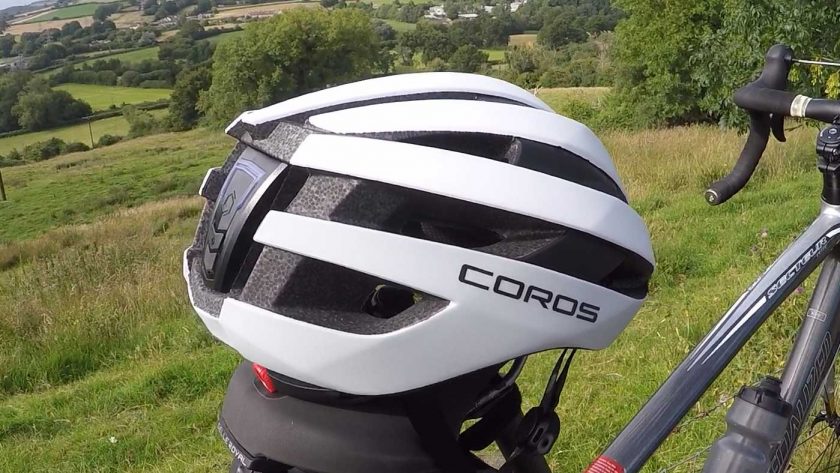 Rear view of the Coros SafeSound Road helmet