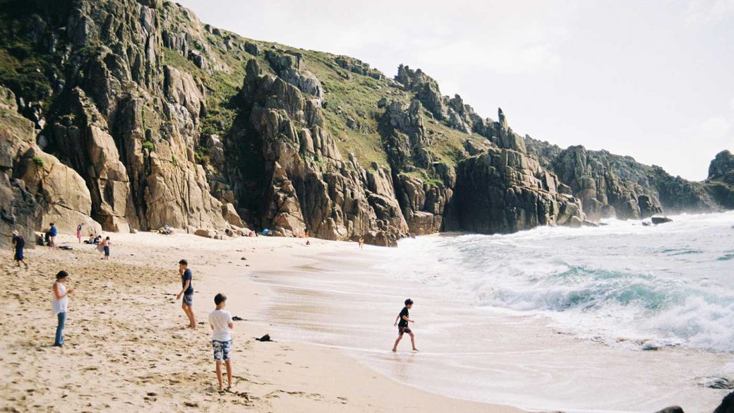 People playing on a beach