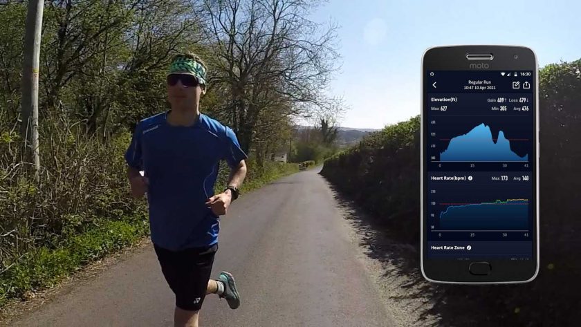 Heart rate data recorded by the Coros Vertix
