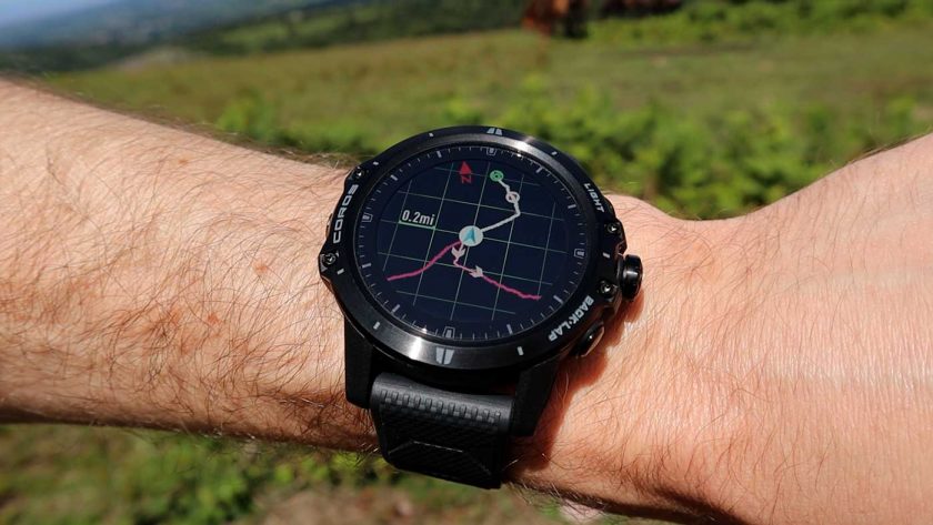 Breadcrumb trail navigation on the Coros Vertix GPS adventure watch