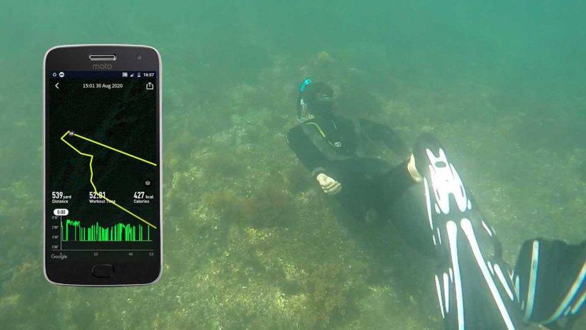 Using the Coros Vertix open-water swim mode to track snorkelling
