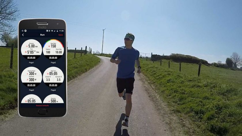 Adjusting the workout data pages of the Coros Vertix in the Coros app