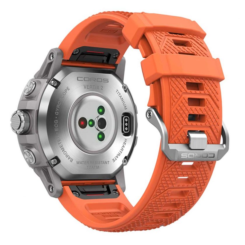 Back of the COROS VERTIX 2 in lava