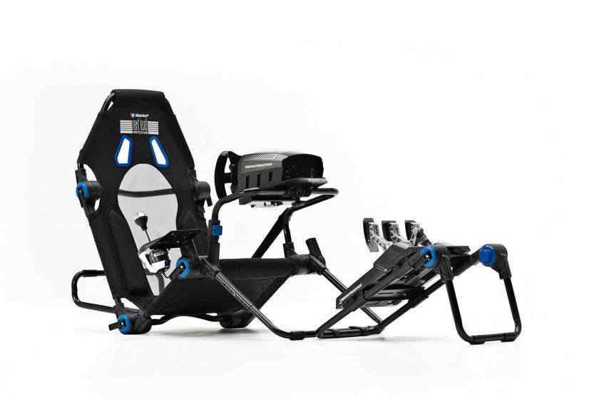 Next Level Racing F-GT Lite iRacing edition cockpit in the formula driving position