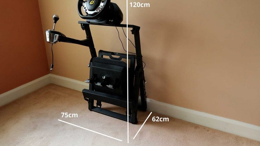 Next Level Racing Wheel Stand 2.0 folded size