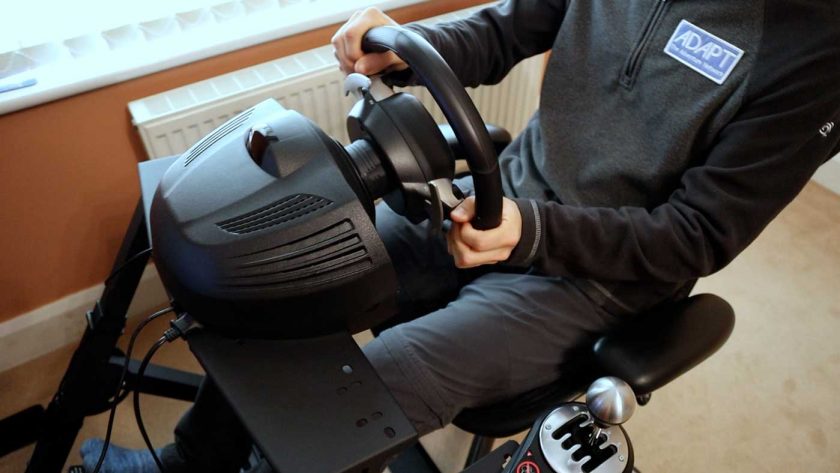 Thrustmaster TX wheel hard mounted to the Next Level Racing Wheel Stand 2.0
