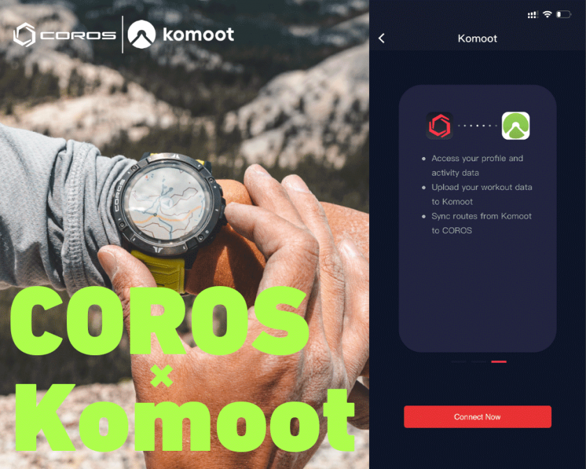 Syncing a Komoot route on the Coros Vertix 2