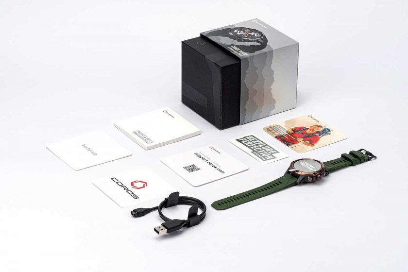 New reduced packaging for the Coros Vertix 1 GPS adventure watch