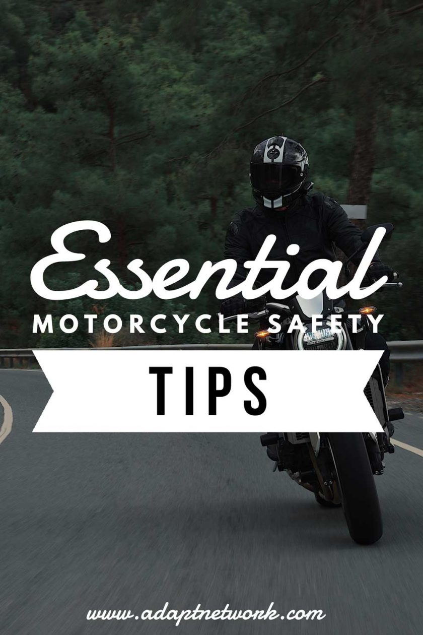 Motorcycle safety tips Pinterest pin