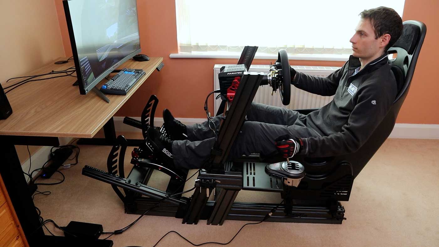Next Level Racing F-GT Elite GT driving position side view