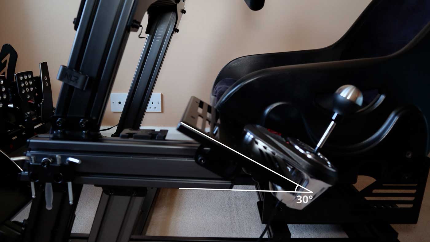 Next Level Racing F-GT Elite shifter & handbrake mount angle adjustment