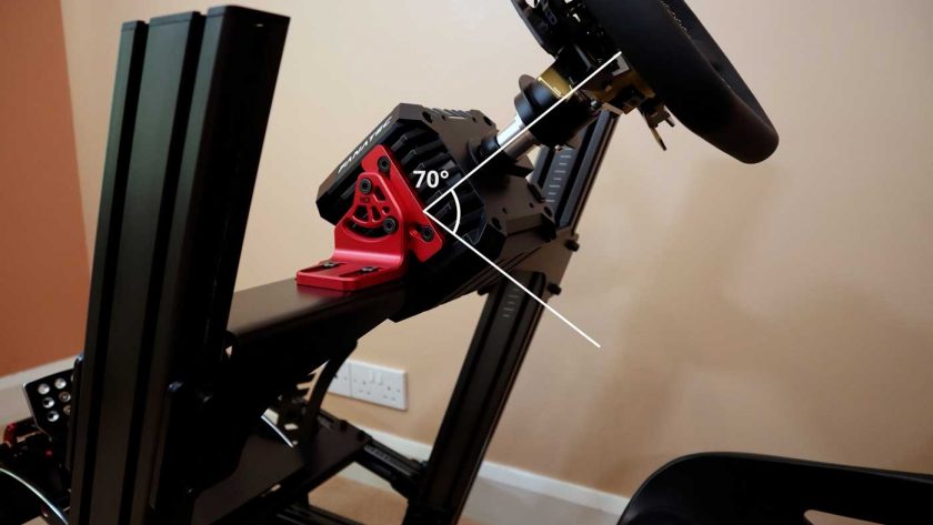 Next Level Racing F-GT Elite wheel side mount angle adjustment