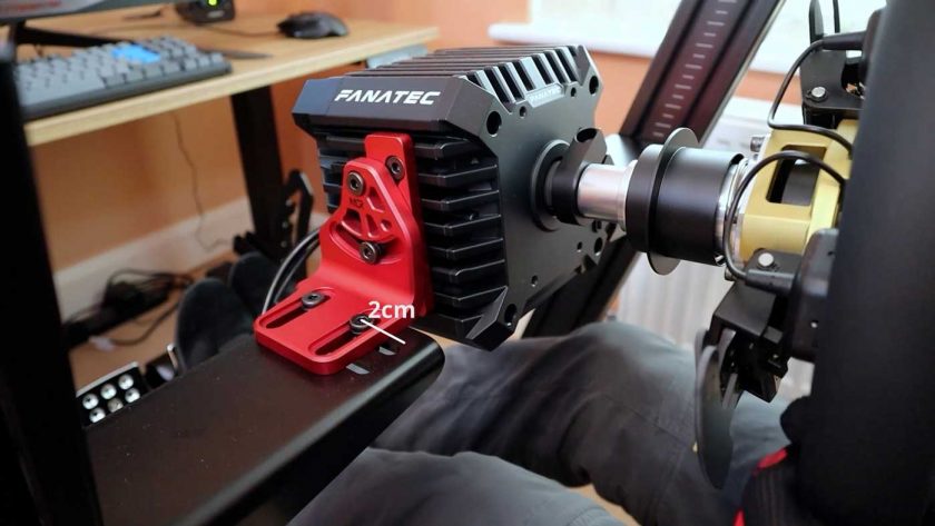 Next Level Racing F-GT Elite wheel side mount position adjustment