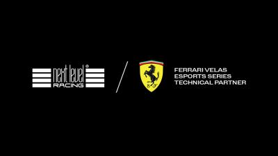 Next Level Racing and Ferrari logos