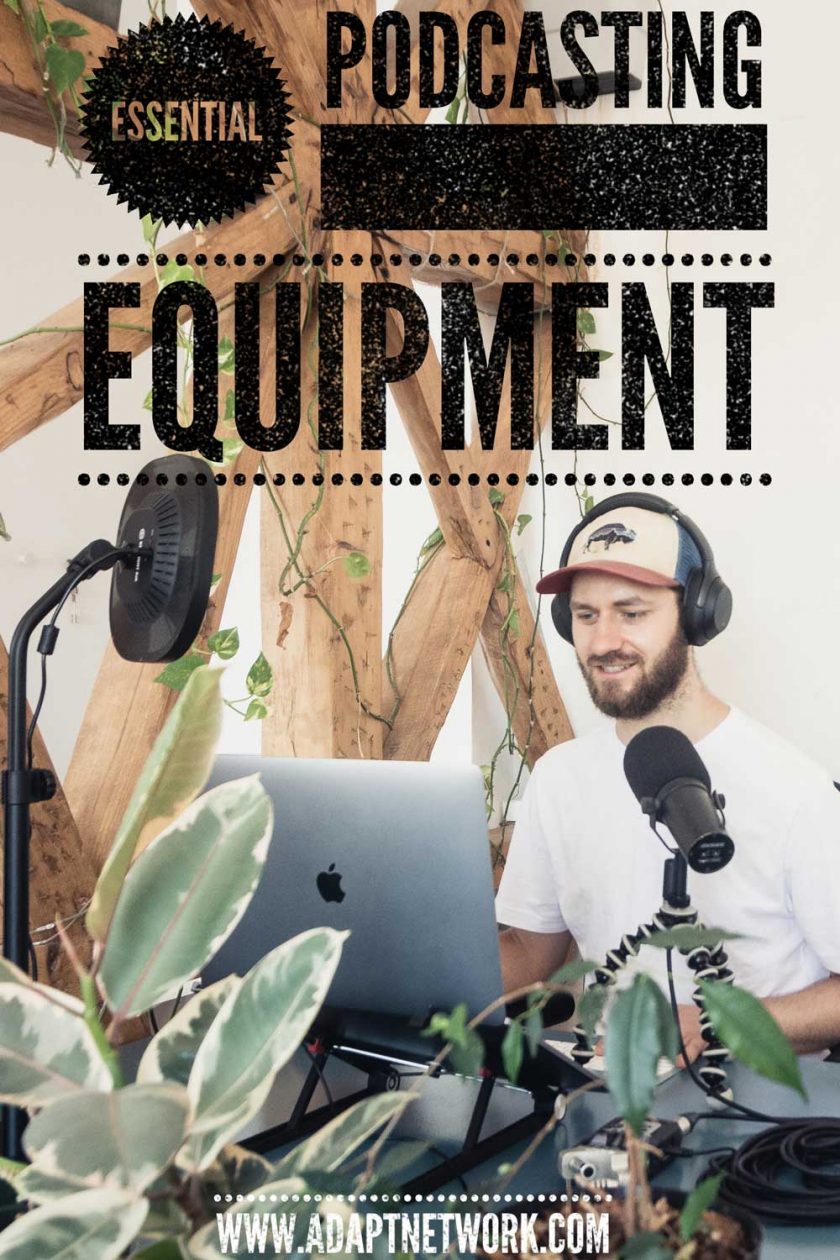 Essential podcasting equipment Pinterest pin