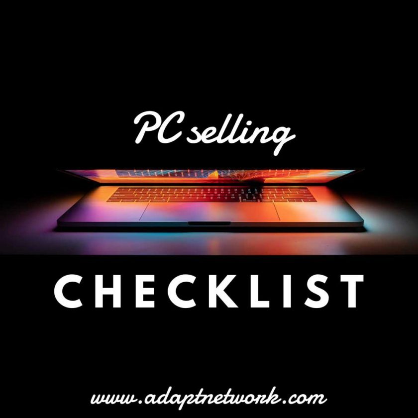 PC selling checklist Pinterest pin