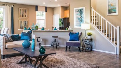 Living room that has been renovated to increase property value