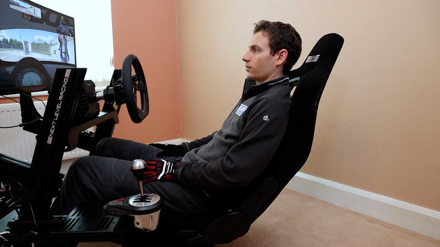The double locking Next Level Racing ERS1 seat recliners minimise flex in the backrest